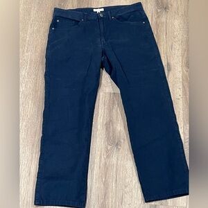 Men’s Peter Millar 32W 27L Navy Knit Cotton Staple Chino Office Pants